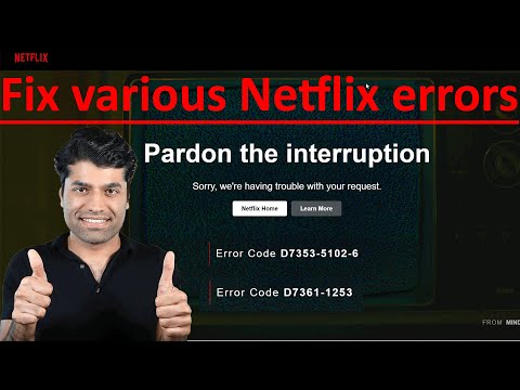 Netflix 오류 코드 D7353-5102-6, D7361-1253 - FIX