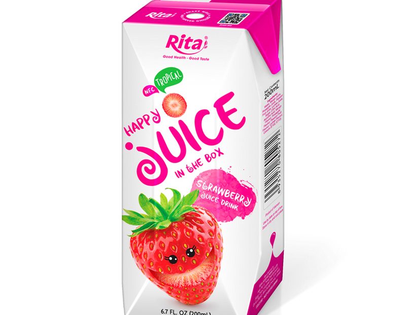 Fruit Drinks : Strawberry Juice In 200 Ml Paper Box