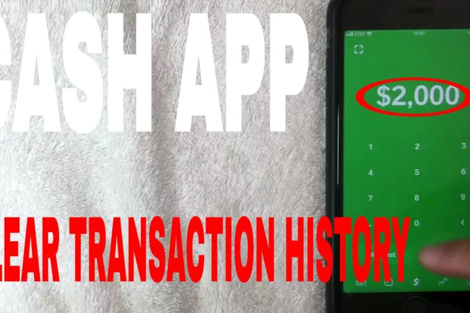 ✓ How To Clear Your Cash App Transaction History 🔴 - Youtube