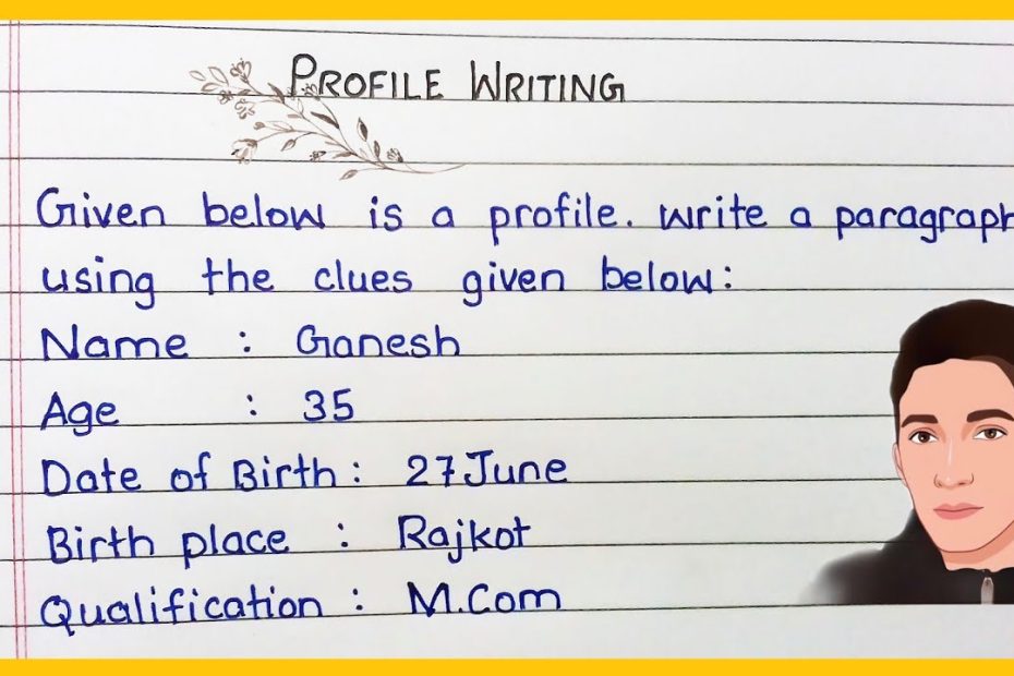 Profile Writing / How To Write Profile In Exam / Profile Writing Tips / Profile  Writing In Grammar - Youtube