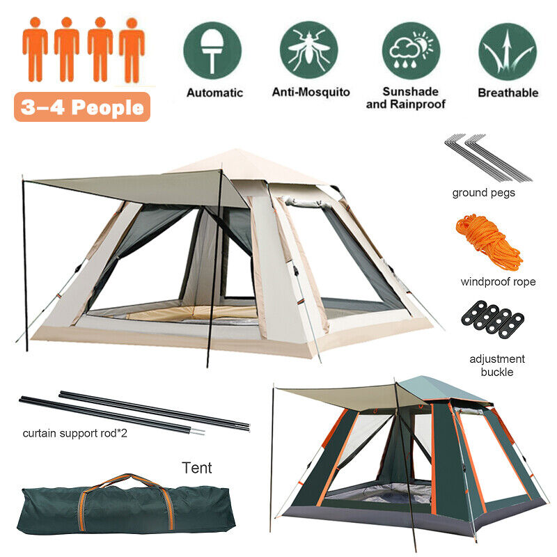 3-4 Person Waterproof Automatic Camping Tent Hiking Instant Canopy Pop Up  Tent - Đức An Phát