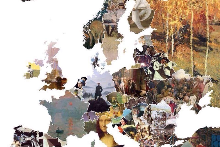 Europe Made Of Each Country'S Most Famous Painting : R/Europe