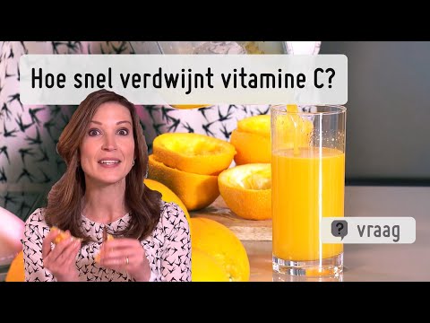Verdwijnt vitamine C als je versgeperst sap laat staan?