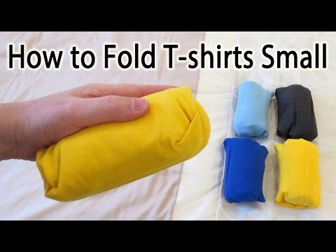 How to Fold a T-shirt Small to Save Space - Lifehack